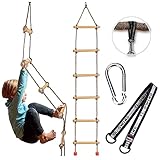 Multifunktions Trapeze Schaukel,Trapez mit Kunststoffringen,Multifunktions Kinderholz Trapez,Trapez Ringe Outdoor,Kinder Holz Trapeze Schaukel mit Ringen (grau/1)