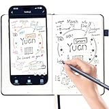 Yuan Digitales Notizbuch Smart Writing Set: 187 Seitiges Notizbuch mit stift, Smart-Pen und Notebook Echtzeit‑Sync. Digitaler Speicher & Teilung via APP, iOS/Android kompatibel, inkl. Ersatzminen