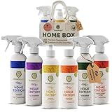 Greenhugo Home Box – Premium Reinigungsset | 6-teiliges Set | Öko & Vegan | Allzweck, Spülmittel, Bad & WC Reiniger, Glasreiniger, Bodenreiniger, WC-Duftöl | Geschenkidee für Zuhause