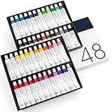CHROMATEK Aquarellfarben-Set – 48-teiliges Set für Erwachsene, Anfänger und professionelle Künstler – 48 x 12 ml flüssige Wasserfarbtuben – reich pigmentierte lebendige Farben – Kunstbedarf