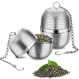 Tee ei Teeei für Losen Tee Teesieb Edelstahl 2er, Moseem Teekugeln Tee ei Sieb 304 Edelstahl Teesieb für Tasse für die Meisten Tasseteekanne Teefilterhalt Teehalter Gewürzei für Teekannen