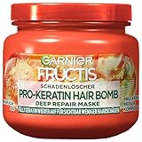 Garnier Reparierende Maske gegen Haarschäden, Für weniger Spliss und kräftigere Längen, Mit Amla-Öl und Pro-Keratin+ Repair Komplex, Fructis Schadenlöscher Deep Repair, 320 ml