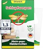 anwerk® Schlupfwespen gegen Kleidermotten - 3X Karten à 6 Lieferungen - Effektiv Kleider Motten bekämpfen - Alternative zur Mottenfalle, Mottenspray, Pheromonfalle