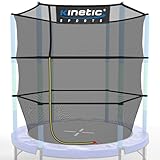 Kinetic Sports Trampolin Sicherheitsnetz für Jumper 140 cm Kindertrampoline – Ersatz Fangnetz Netz mit Reißverschluss, UV-beständig, Indoor
