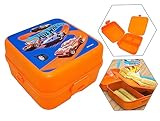 HOVUK Hot Wheels Lunchbox für Jungen, 14 cm, 3 Fächer, Sandwichbox, mikrowellengeeignet, BPA-frei, für Schule, Kinder und Geburtstagsgeschenk ab 3 Jahren