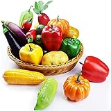 GZhaizhuan 10 Stück Künstliches Gemüse, Schaum Kunstgemüse, Artificial Vegetables für Home House Küchendekoration und Foto Requisiten (10 Gemüsesorten)