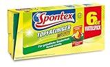 Spontex Topfreiniger Schwamm Anti-Fett 6er Pack, Reinigungsschwamm mit hoher Fettlösekraft, mit Griffleiste, gegen hartnäckige Verschmutzungen, 1 x 6er Pack