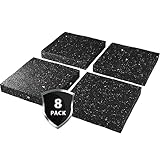 Waschmaschinen Antivibrationsmatte (8er Set) - 9x9x1cm - Anti Vibrationsdämpfer sicherer Stand für Trockner Möbel und Schränke - Lautsprecher Gummimatte - PREMIUM - Antirutschmatte - MADE IN GERMANY