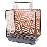 PETGARD Großer Vogelbauer Vogelheim Vogelkäfig mit Freiflug Öffnung im Dach Jessy Copper 78x47,5x82cm