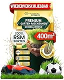 Heimwert Rasensamen schnellkeimend Turbo - Premium Grassamen schnellkeimend - Rasensamen Sport und Spiel aus hochwertigster Gräser Mischung empfohlener RSM Sorten - 1kg für 40m2 Made in Germany (10kg)