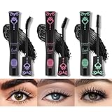 Schwarze Wimperntusche Wasserfeste Mascara Mascara für Volumen Definition Lash Paradise Mascara Waterproof Wimperntusche, definierend, verlängernd, langanhaltend, vegan (Schwarz, #01+#02)