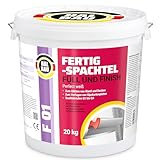 Fertigspachtel Füll Finish Q1-Q4, Fugenspachtel Innen 20kg, Perfekt Weiss, Glätten Verfugen GK Platten Halbau F01