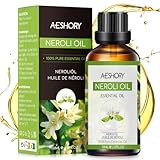 AESHORY Ätherisches Öl Neroliöl 50ML, Orangenblütenöl 100% Reine Natürliche Aromatherapieöl in Therapeutischer Qualität, Duftöle für Diffuser, Hautpflege, Haarpflege, Massage, Bad