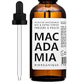 BIO Macadamia öl - 100% Bio, pur und natürlich – 100 ml – Pflege für Haare, Körper, Haut, Gesicht, Massage/Macadamianussöl