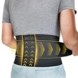 Bracoo Lendenwirbelstütze Gürtel mit 4 Stützstreben, Verstellbare, Atmungsaktive Rückenstützgürtel für Herren & Damen, Lendengürtel zur Unterstützung der unteren Wirbelsäule & Schmerzlinderung, BS33