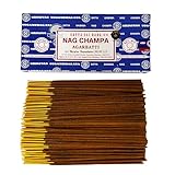 Satya Nag Champa Räucherstäbchen, 1 Packung mit 250 g, Aromatherapie, Meditation, Spiritualität, 100 % natürlich, umweltfreundlich