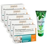 Pantoprazol ratiopharm 20mg 5x14 magensaftres.Tabl. bei Sodbrennen inclusive einer Handcreme von vitenda (5x14 Stück)