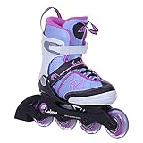 K2 Inline Skates CADENCE JR GIRL Für Mädchen Mit K2 Softboot, White - Light Blue - Pink, 30C0350