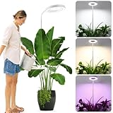 SIYOMG Pflanzenlampe LED Vollspektrum, Grow Lampe für Zimmerpflanzen, 72 LEDs Pflanzenwachstumslampe, Höhenverstellbar Bis 160 cm, 3 Farbmodi, Timer (3/9/12 Stunden), 10 Helligkeitsstufen