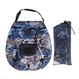 20L Solar Duschtasche, Camping Duschtasche Powered Camping Dusche mit Temperatur 40°C Abnehmbarer Schlauch Umschaltbarer Duschkopf Wandern Klettern Sommer Dusche für Strand Schwimmen