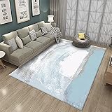 DJHWWD Decoration Bedroom Kinderteppiche Mädchen Teppich Wohnzimmer Schlafzimmer Blaue Farbverlauf Moderne Kundengerechte Kinderteppiche Teppich Groß 160X200CM