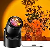 Baulanna Sunset Projection Lamp,USB Sunset Lamp,Sonnenuntergang Lampe ,LED Projector Lights, 180° Rotation Romantische Visuelle Stimmungslampe Beleuchtung Schlafzimmer Deko