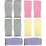 Healvian 5 Paar Schnittfeste Unterarmstulpen aus Hppe Elastischer Armschutz mit Ergonomischem Sitz Atmungsaktive Armschutzhüllen für Gartenarbeit und Industrie Zufälliger Zufälliger Stil