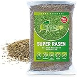 Greenyp® Super Rasen I sattgrüner Premium Zierrasen Nachsaat I Traumrasen Grassamen Rasensamen Rasensaat Gras besonders schnellkeimend 0,2kg für 10m²
