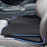 Qutool Keilkissen Auto Memory Foam Sitzkissen Autositzkissen Fahrersitz Stuhlsitzkissen Keilkissen Stuhl Sitzkissen Auto Ergonomisches Sitzkissen für Bürostuhl, Pkw und LKW