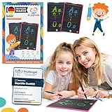HappyFamilie, LCD-Schreibtafel für Kinder - 2er Pack, 8.5 Zoll - kreative, sichere, wiederverwendbare, robuste, langlebige Schreibtafel mit spielerischen Lerneffekt