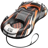 Airsfish Aufblasbare Schlitten Snow Tube mit Towable Leine,Große 2 Sitze Schnee Schlitten Heavy-Duty Cover Wear-Resistant & Anti-Freeze Material Sledding Schläuche für Winter Skating Sport