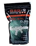 GSG 6mm Airsoft Kugeln 5000 Stück 0,20g Softairkugeln Airsoft BBS Airsoft Munition Softairmunition Softair Kugeln für Airsoft Waffe Airsoft Pistole Softairpistole Airsoft Gewehr