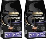 Lavazza, Espresso Barista Intenso, ganze Arabica und Robusta Kaffeebohnen, mit Kakao- und Holzaromen, für einen intensiven Kaffee, Intensität 9/10, mittlere Röstung, 1 kg Packung (Packung mit 2)