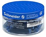 Schneider P006703 Tintenpatronen (Standard Patronen für Füller, löschbar) königsblau, 30 Stück