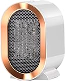 Heizlüfter Energiesparend Klein Heizlüfter 220V 1200W Keramikheizung 2 Modi Elektroheizung Heater Energiesparend Leise mit Überhitzungsschutz Drinnen Heizstrahler für Schlafzimmer Wohnzimmer Büro