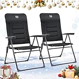 TIMBER RIDGE 2er Gartenstuhl Hochlehner Verstellbar 7-Fach...