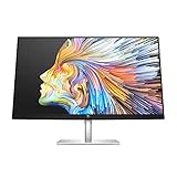 HP U28 Monitor - 28 Zoll Bildschirm, 4K UHD Display, HDR, 60Hz, 5ms Reaktionszeit, AMD FreeSync, HDMI 2.0, DisplayPort 1.2, USB-C, 3xUSB-A, Low Blue Light Modus, schwarz/silber