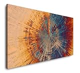 Abstraktes Gemälde 120x 60cm Panorama Leinwand Bild XXL Format Wandbilder Wohnzimmer Wohnung Deko Kunstdrucke