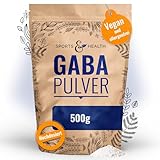 GABA Pulver - Gamma-Amino-Buttersäure Pulver 500g - Vegan - 100% Natürlich – Eigene Produktion- Mit Extra Messlöffel