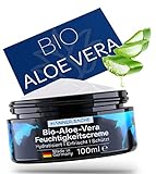 BIO-Aloe-Vera Feuchtigkeitscreme Gesicht Männer & After Shave Herren - riesige 100ml Made in Germany - Gesichtspflege vegan, Gesichtscreme Männer - Hyaluron, Panthenol, Silber, Geschenke für Männer