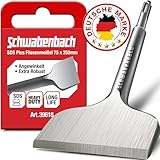 SCHWABENBACH ® Fliesenmeißel abgewinkelt 75 x 250mm SDS Plus - Fliesen entfernen - Ideal zum Abtragen von Verputz - Extra Gehärtete Spitze - Bohrhammer Meißel 75mm für Profis (kein SDS MAX)