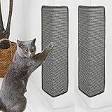 JanYoo Katze Kratzschutz Katzenkratzmatte Sisal Katzenkratzmatte Kratzmatte für Katze Katzenkratzmatte für Sofa Möbel Tür Kratzschutz 60 × 25 cm(Grau)