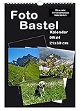 TassormAABBCC Bastelkalender Dauerkalender ohne Jahr immerwährend DIN A4 Fotokalender Kreativkalender DIY Bildkalender zum Selber gestalten für 10 x 15 oder 13 x 18 cm