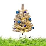 Künstlicher Weihnachtsbaum, batteriebetrieben, beleuchteter Baum, Gartenpfahl, mehrfarbig, Hofpfahl mit 8 Modi, 0,8 m, vorbeleuchteter Weihnachtsbaum, Outdoor-Dekoration für Wege, Rasen,