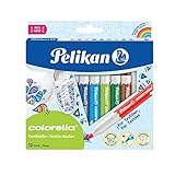 Pelikan 814584 Textilstift Colorella, 12 Stifte in Faltschachtel