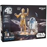 4D Build, C-3PO und R2-D2 Star Wars-Sammlerstücke, 3D-Puzzle für Erwachsene, Bauspielzeug, 3D-Puzzle für Erwachsene und Jugendliche, 416 Teile, ab 12 Jahren