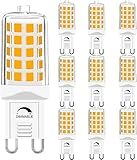 GOHDLAMP G9 LED Warmweiß Lampe 2700K LED Leuchtmittel Dimmbar 10er,230V 4W Entspricht 40W Halogenlampe,T4 Glühbirne 450 Lumen kein Flackern Enegiesparende G9 Kleine Birne