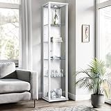 K-Möbel Glasvitrine Stehend (176x37x33cm) - Made in Germany...