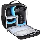 BAICLES DSLR/SLR Kameratasche, Kamerarucksack Spiegelreflex, Wasserdicht Kamera Schutztasche, Fotorucksack, Gepolsterte Tasche, Kompatibel für Canon Nikon Sony, Stoß Partition Gepolsterte(Schwarz)