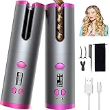 Barley Direct Lockenstab Automatisch Kabelloser Automatischer Lockenstab Wiederaufladbarer Tragbarer Curling Iron Ceramic Lockenstäbe 6 Temperaturstu